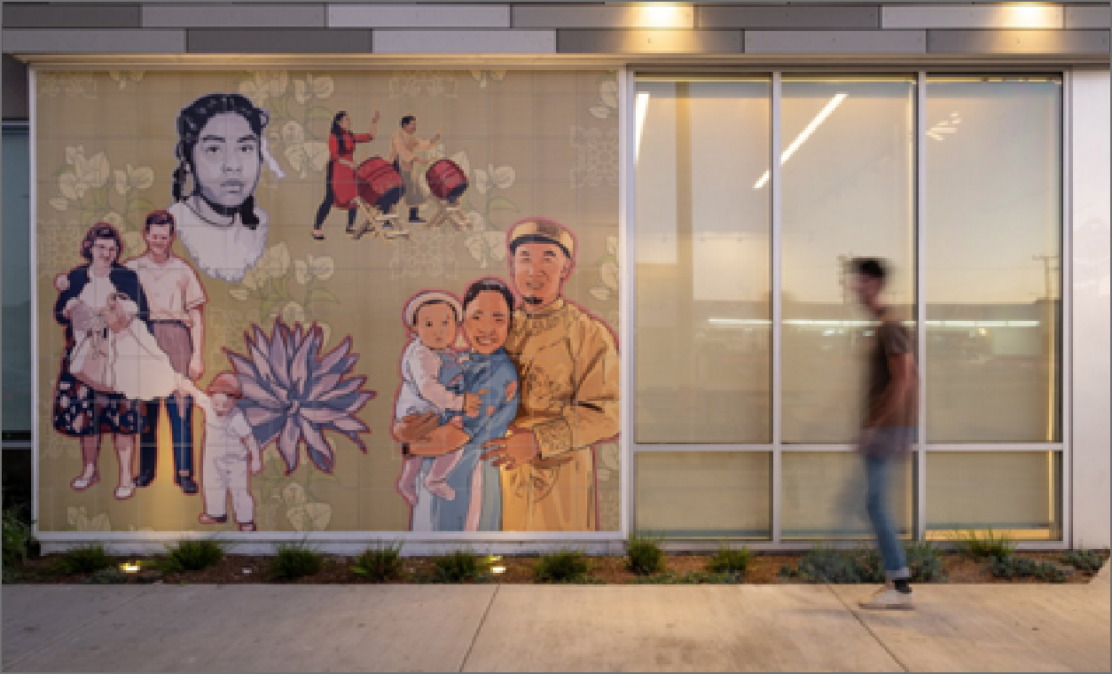 ”Westminster” by Sonia Romero, 2022 tile mural.