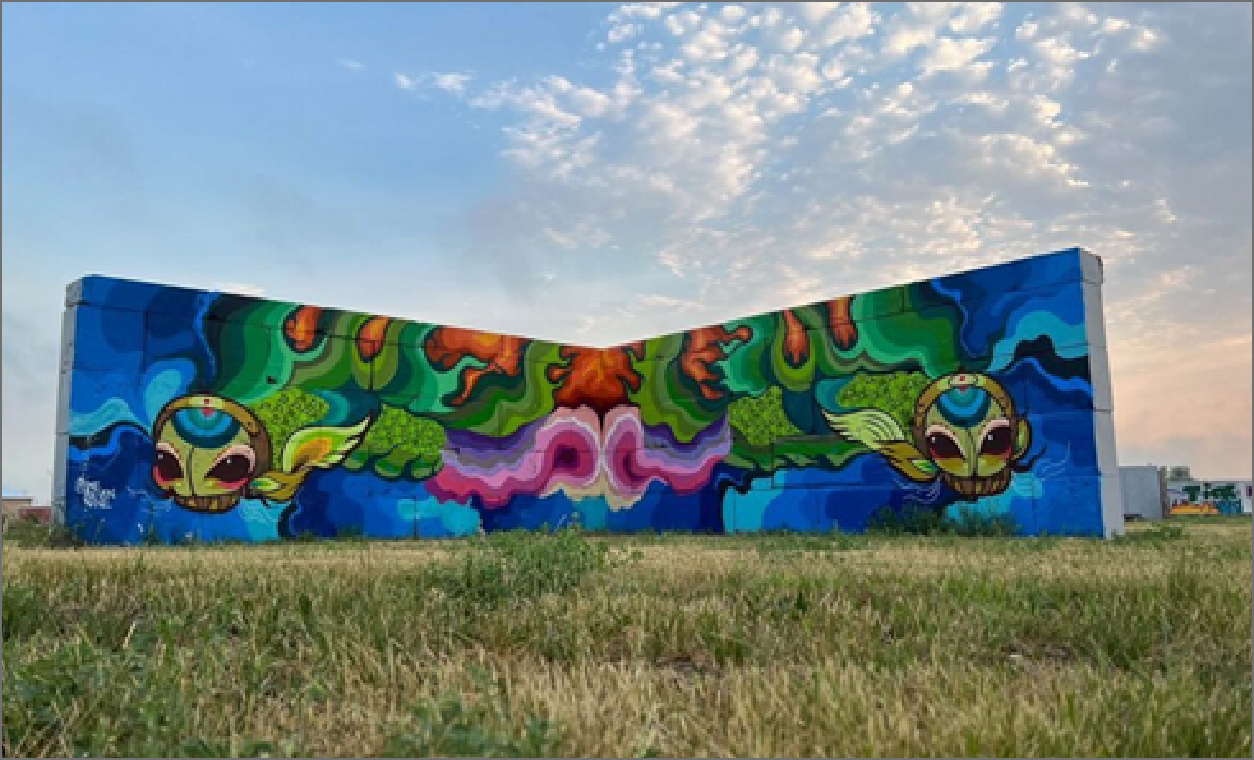 “Fish Kites” by Angelina Villalobos, 2022 mural.